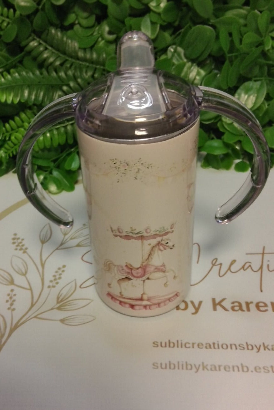 Merry-go-round toddler tumbler