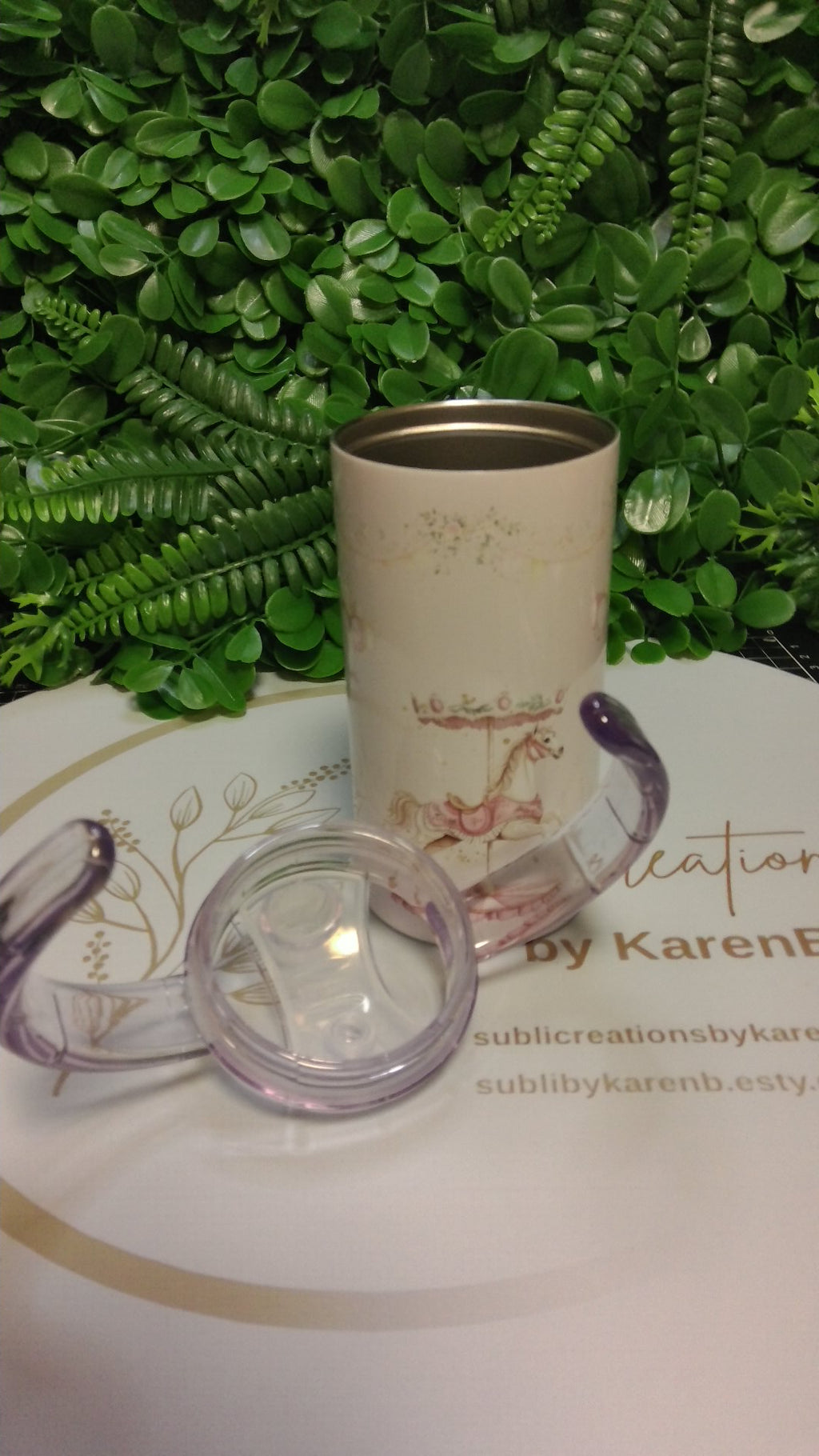 Merry-go-round toddler tumbler