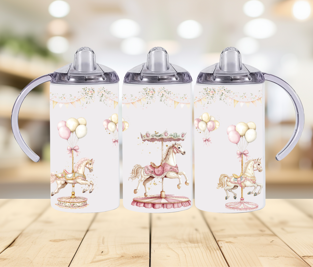 Merry-go-round toddler tumbler