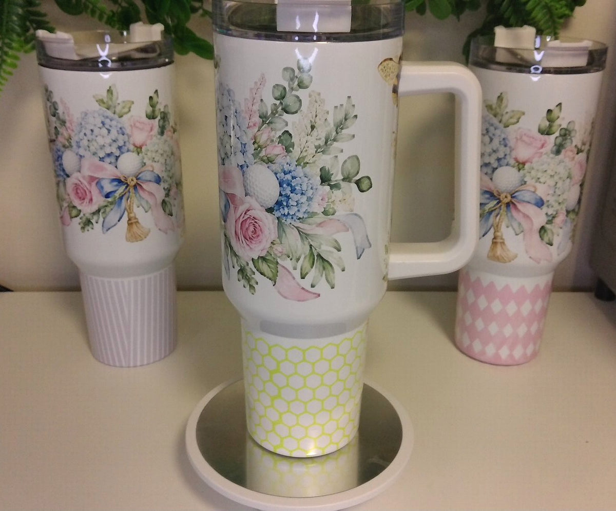 Tumbler with Golf and Bees