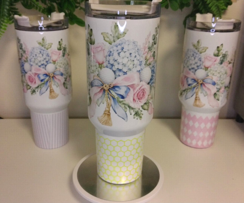 Tumbler with Golf and Bees