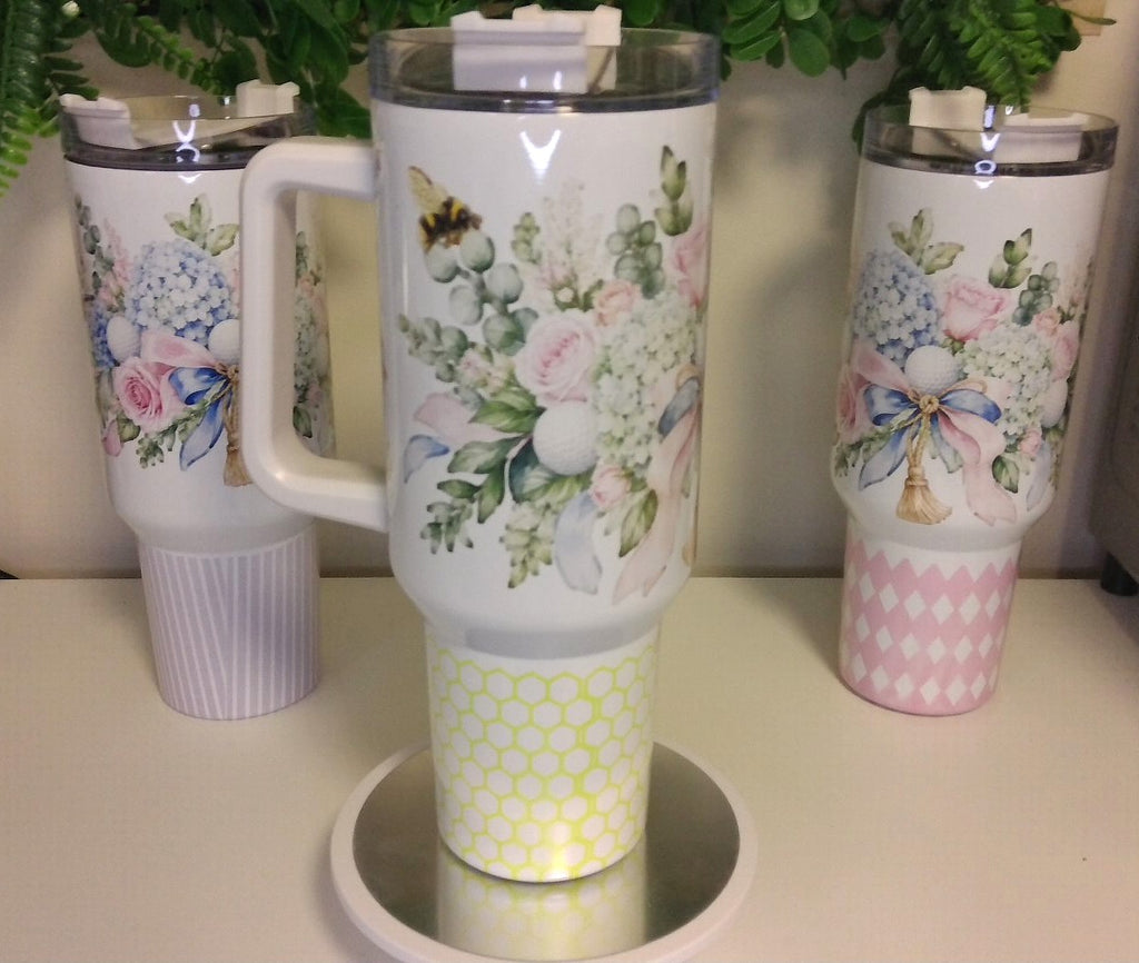 Tumbler with Golf and Bees