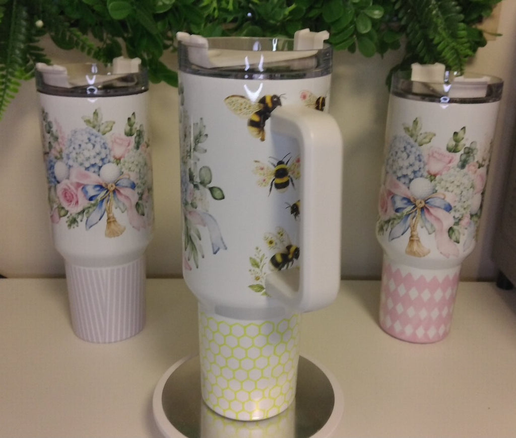 Tumbler with Golf and Bees