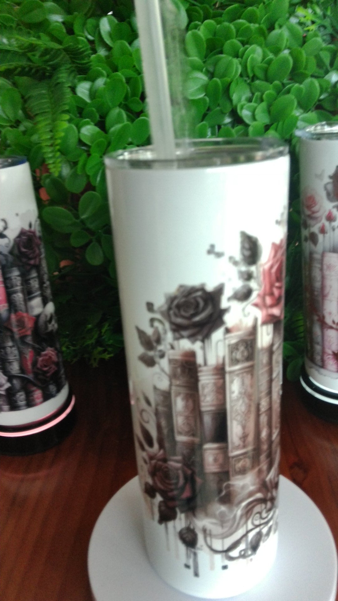 Moody Dark Tumblers- Black Rose