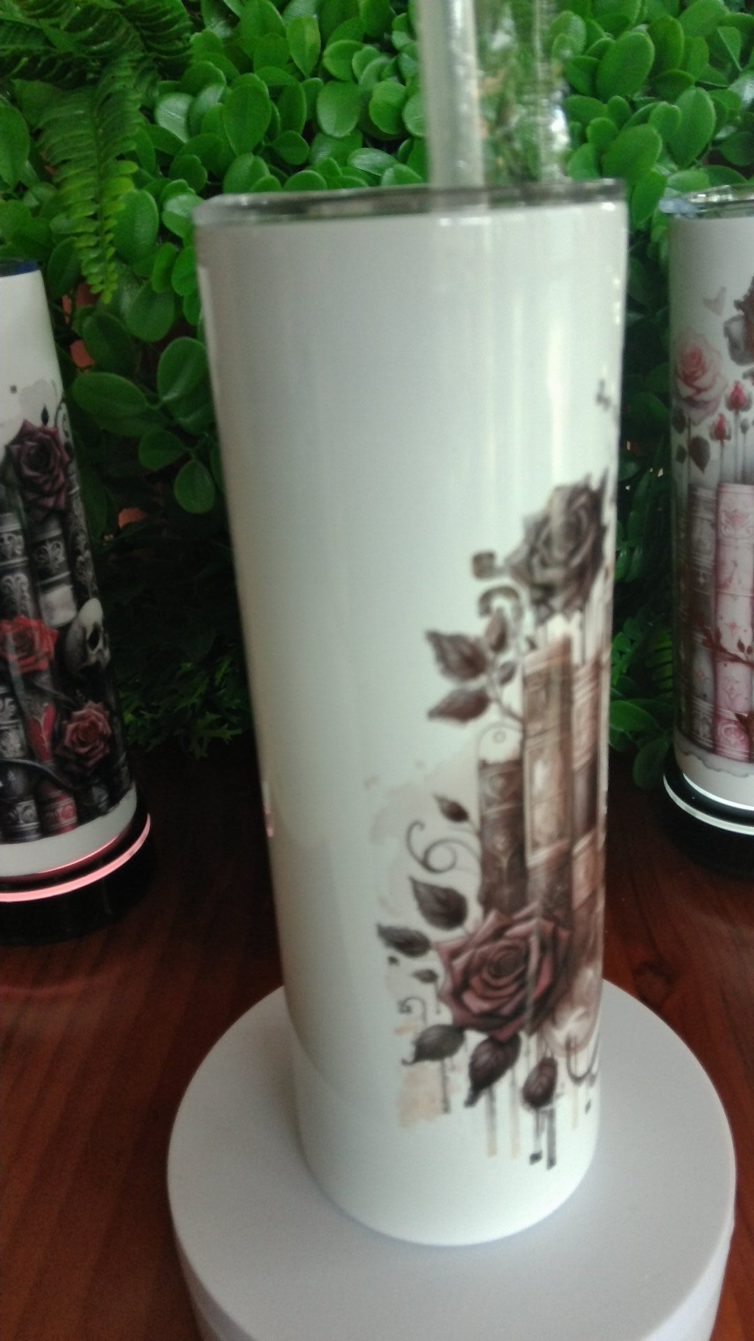 Moody Dark Tumblers- Black Rose