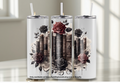 Moody Dark Tumblers- Black Rose