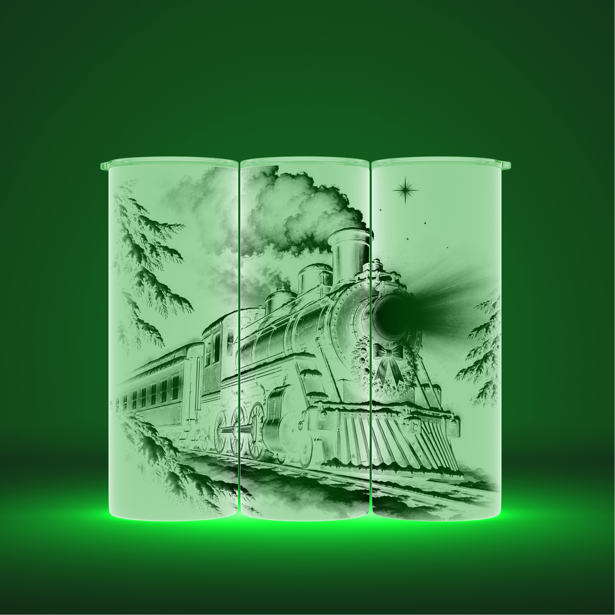 Glow in the Dark Tumbler - Train