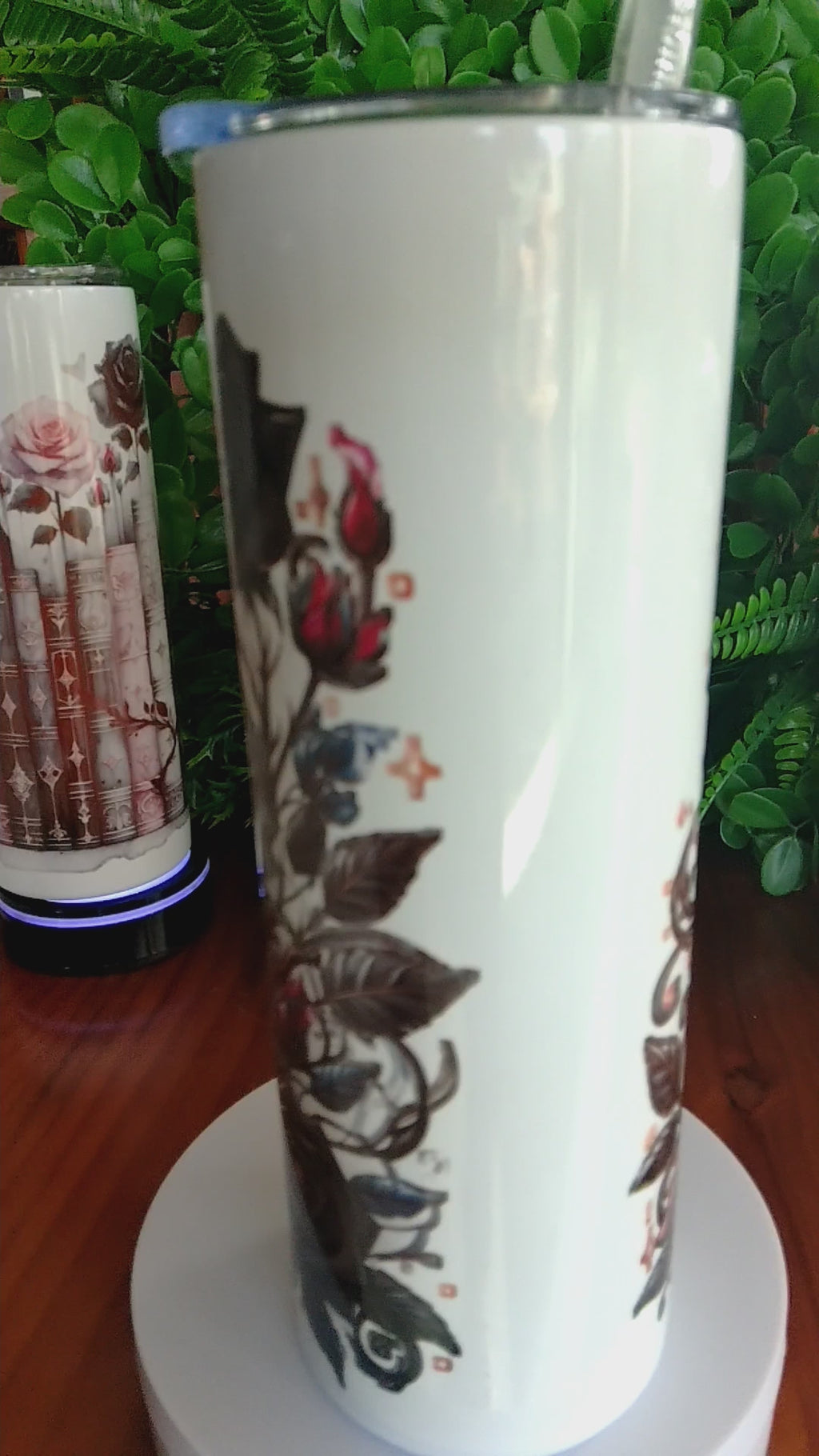 Moody Dark Tumbler - Purple Rose